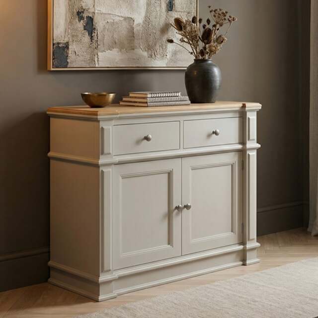 Lawson Oak and Soft White Painted Small Sideboard
