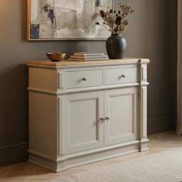 Lawson Oak and Soft White Painted Small Sideboard