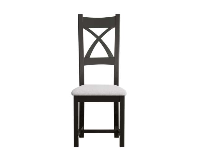 Painted Light Grey Set of 2 Painted Dining Chairs