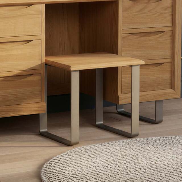 Parker Solid Oak Dressing Table Stool