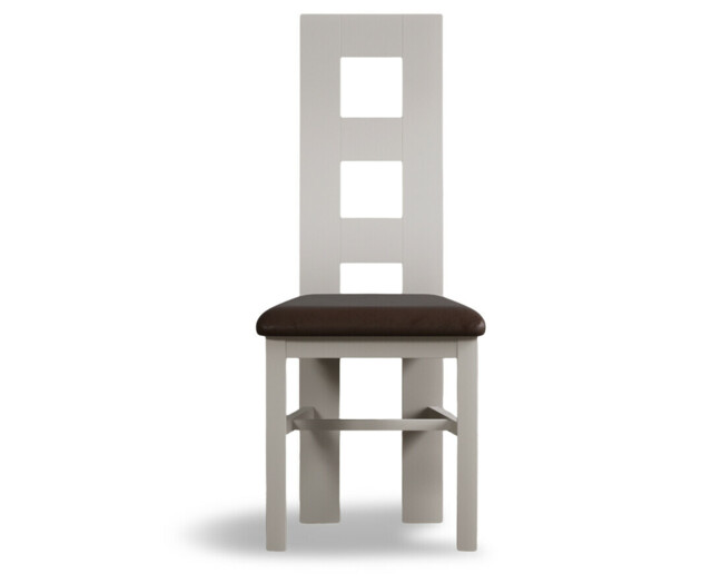 Painted Brown Set of 2 Painted Dining Chairs