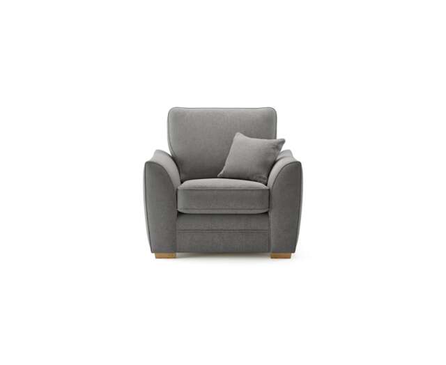 Bella Grey Fabric Armchair