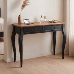 Chateau Noir Oak and Black Painted Dressing Table
