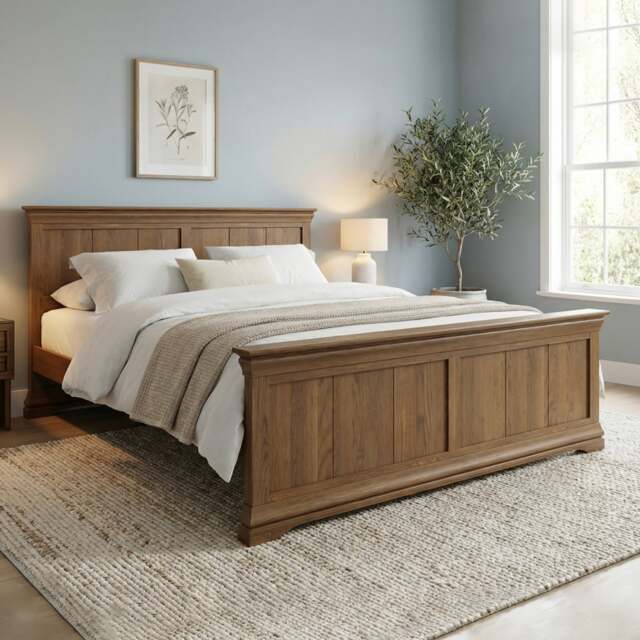 Burford Rustic Solid Oak Super King-Size Bed