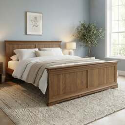Burford Rustic Solid Oak Super King-Size Bed