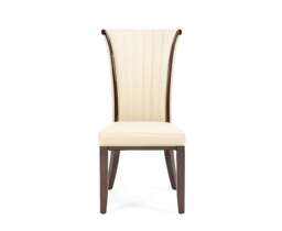 Lorient Cream Set of 2 Leather Dining Chairs