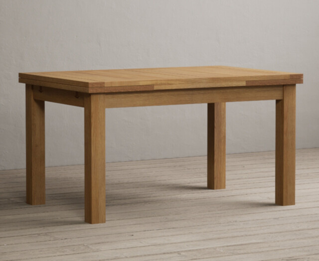 Extending Buxton 140cm Solid Oak Dining Table