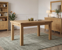 Extending Buxton 140cm Solid Oak Dining Table