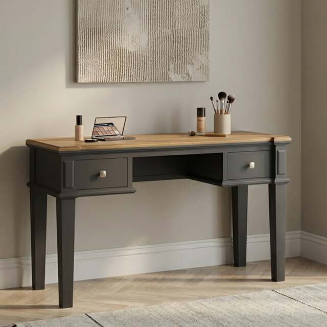 Lawson Oak and Charcoal Grey Painted Dressing Table