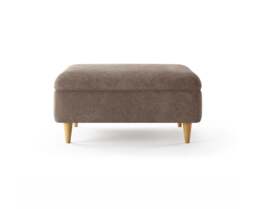 Capri Latte Chenille Fabric Footstool