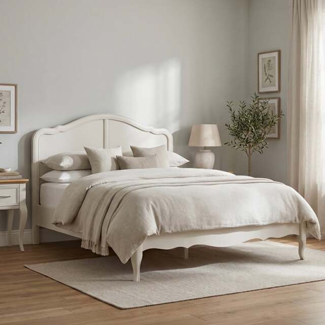 Chateau Soft White Painted Double Bed