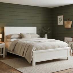 Bradwell Oak and Signal White Painted Super King Size Bed