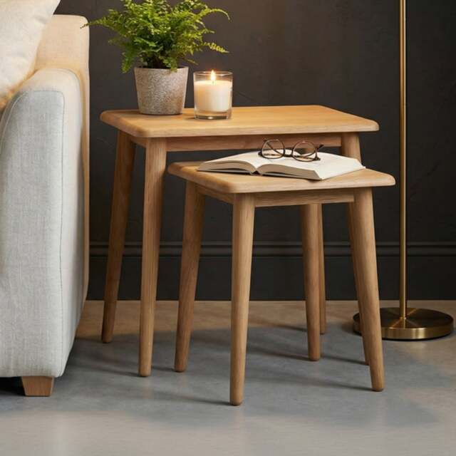 Rosa Solid Oak Nest of Tables