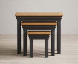 Charwood Oak and Charcoal Painted Nest of Tables