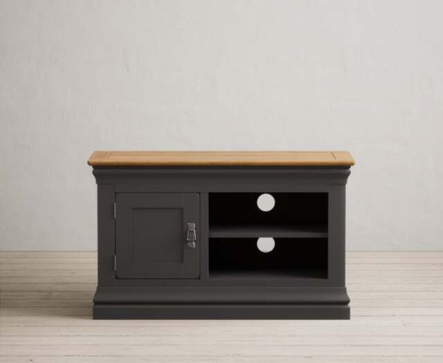 Charwood Oak and Charcoal Painted Small TV Unit