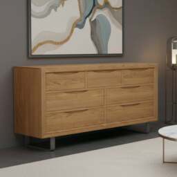 Parker Solid Oak Wide Chest Of Drawers