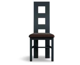 Painted Brown Set of 2 Painted Dining Chairs