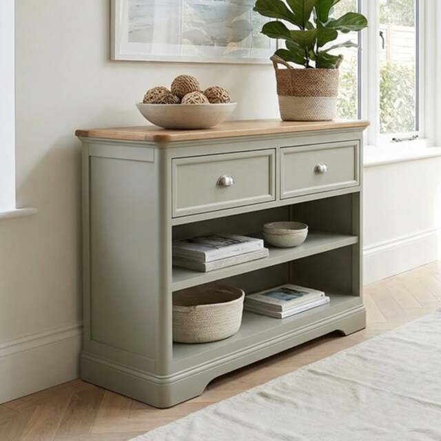 Brampton Soft Green Painted Storage Console Table