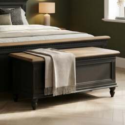 Francis Oak and Charcoal Grey Painted Blanket Box