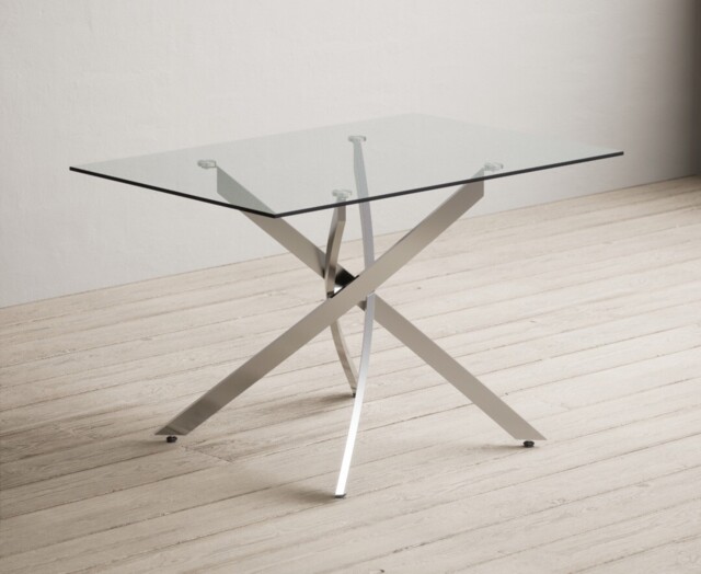 Bernini 120cm Rectangular Glass Dining Table
