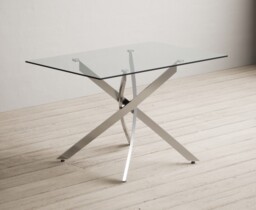Bernini 120cm Rectangular Glass Dining Table