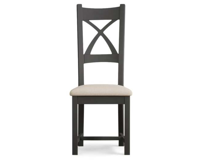 Painted Linen Set of 2 Painted Dining Chairs