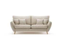 Palma Natural Chenille Fabric 3 Seater Sofa