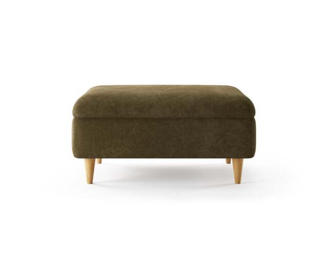 Capri Sage Chenille Fabric Footstool