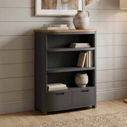 Bradwell Oak and Charcoal Painted Small Bookcase