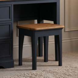 Bridstow Oak and Blue Painted Dressing Stool