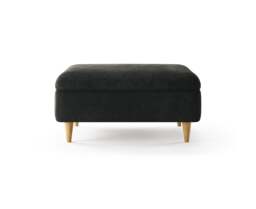 Capri Anthracite Chenille Fabric Footstool