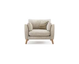 Palermo Cream Chenille Fabric Armchair