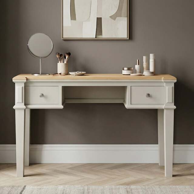 Lawson Oak and Soft White Painted Dressing Table