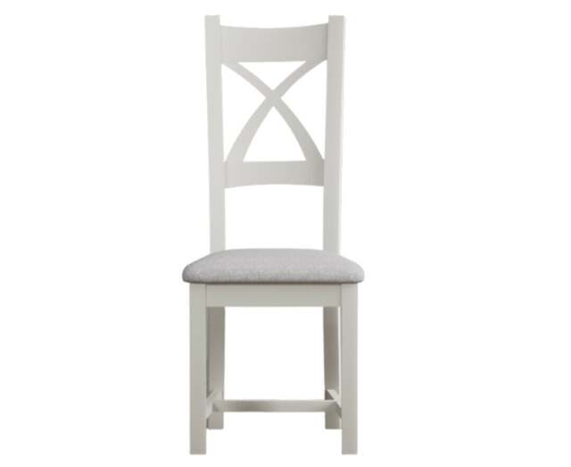 Painted Light Grey Set of 2 Dining Chairs