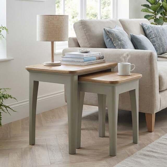 Brampton Soft Green Painted Nest Of Tables