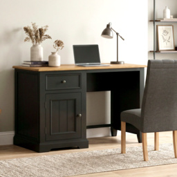 Charlton Oak and Black Painted Computer Desk