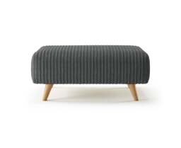 Milan Grey Fabric Footstool
