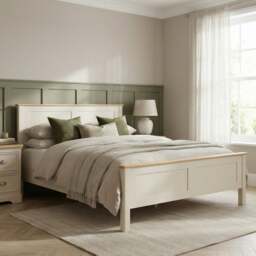 Madley Oak and Cream Painted Kingsize Bed
