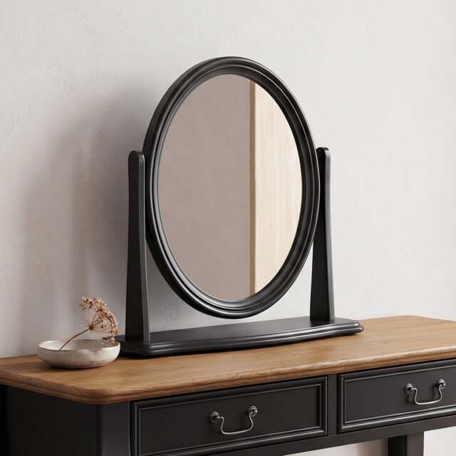 Chateau Noir Black Painted Dressing Table Mirror