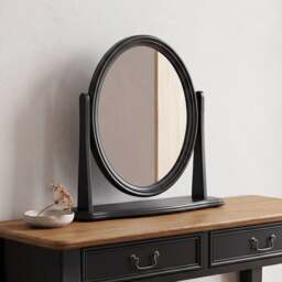 Chateau Noir Black Painted Dressing Table Mirror