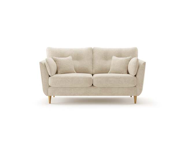 Capri Natural Boucle Fabric 2 Seater Sofa