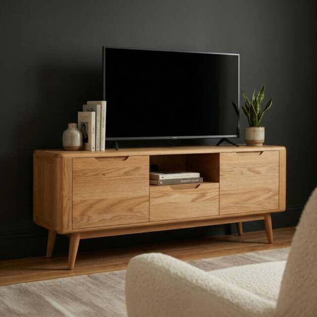Rosa Solid Oak Large TV Cabinet