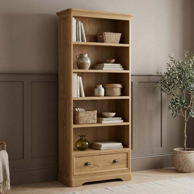 Cambridge Solid Oak Tall Bookcase
