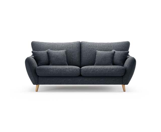 Palma Navy Chenille Fabric 3 Seater Sofa