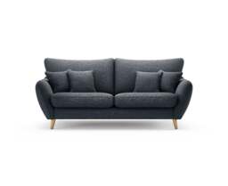 Palma Navy Chenille Fabric 3 Seater Sofa