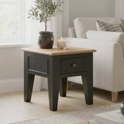 Charlton Oak and Black Painted Lamp Table