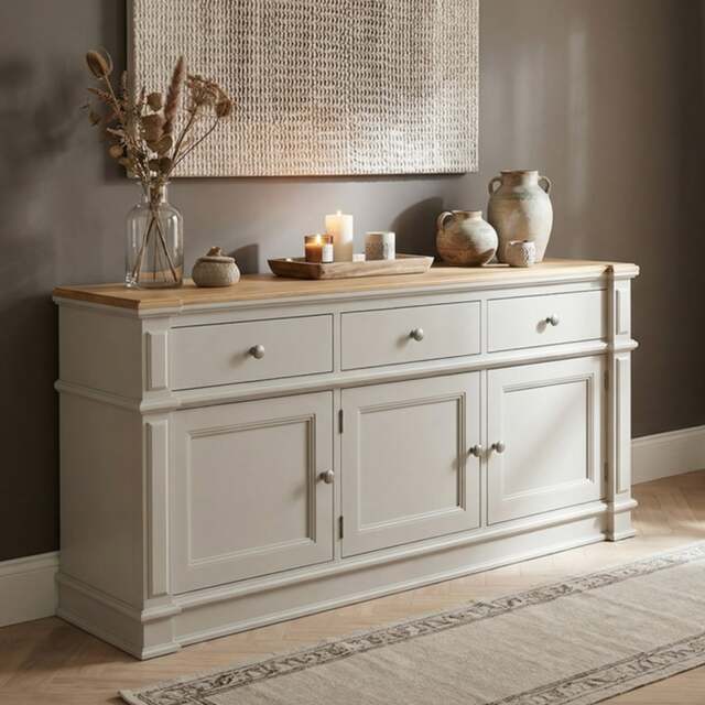 Lawson Oak and Soft White Painted Extra Large Sideboard