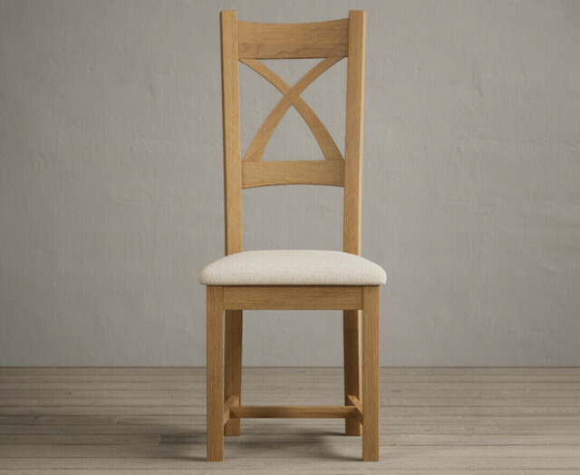 Helmsley 150cm Solid Oak Round Pedestal Dining Table with 8 Linen Natural Solid Oak Chairs