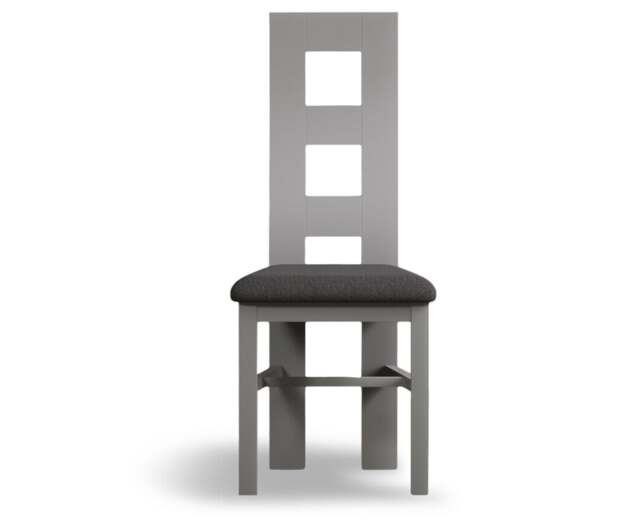 Painted Charcoal Grey Set of 2 Painted Dining Chairs