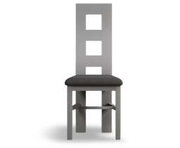 Painted Charcoal Grey Set of 2 Painted Dining Chairs